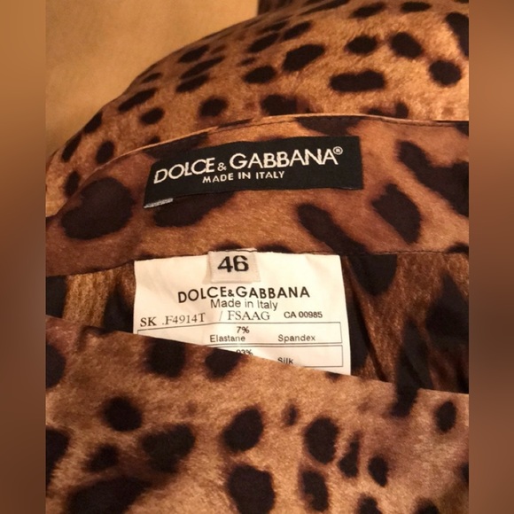Dolce & Gabbana leopard print silk skirt. - Picture 7 of 7